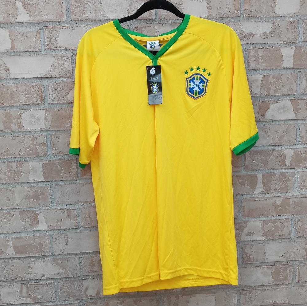 Brazil Jersey Mens Yellow Shirt Xl